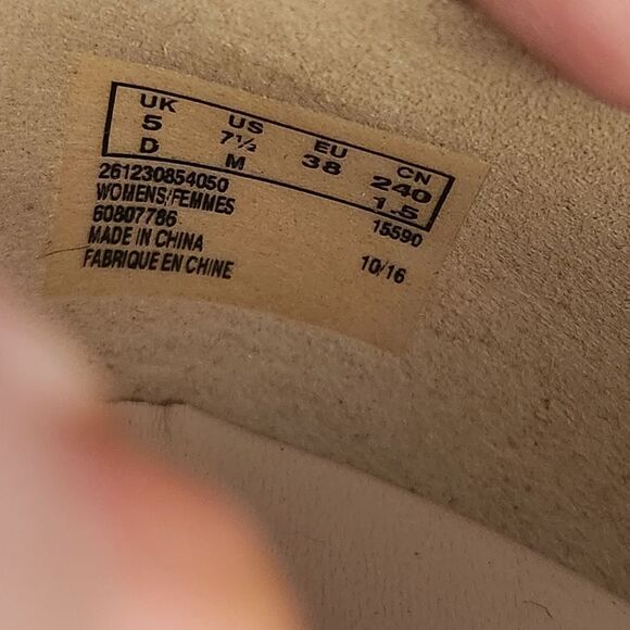 Clarks gray leather booties wood heel style name Narrative - Picture 2 of 9